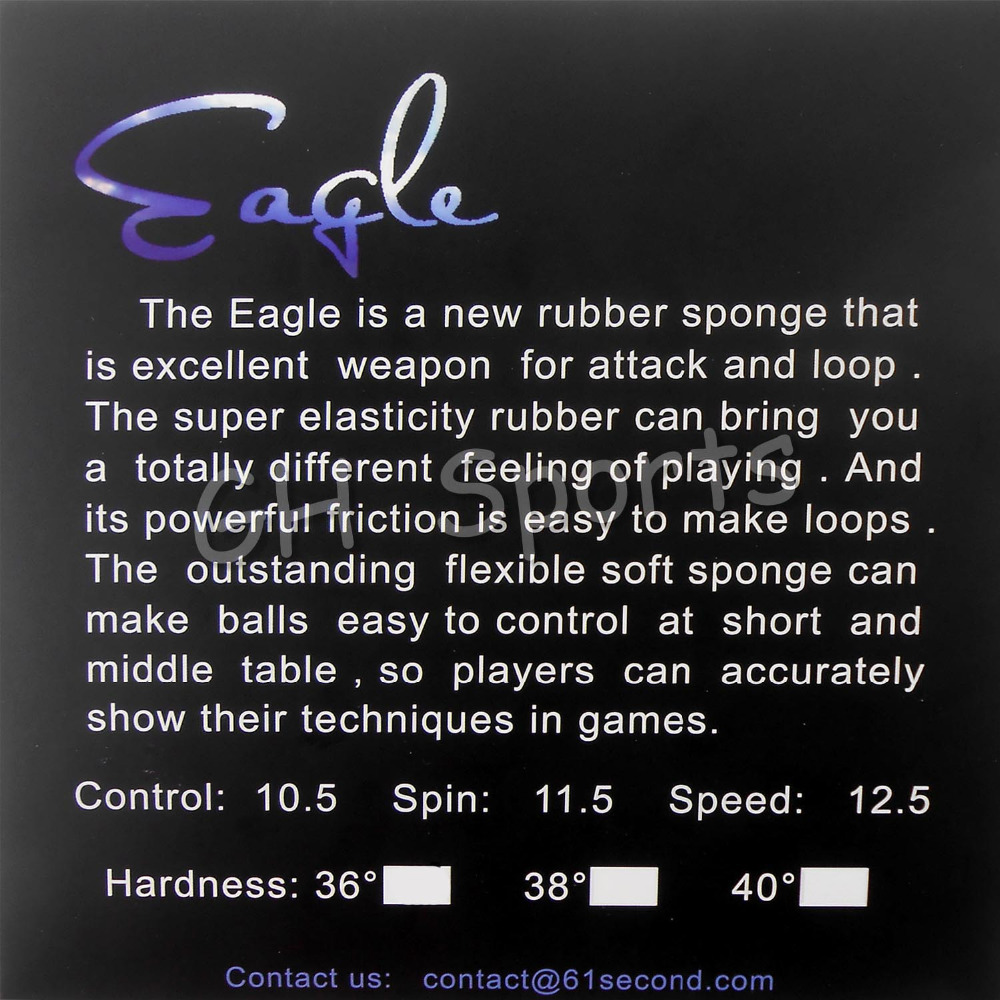 61second Eagle Pips in Table T - Table Tennis Padel 评论和价格