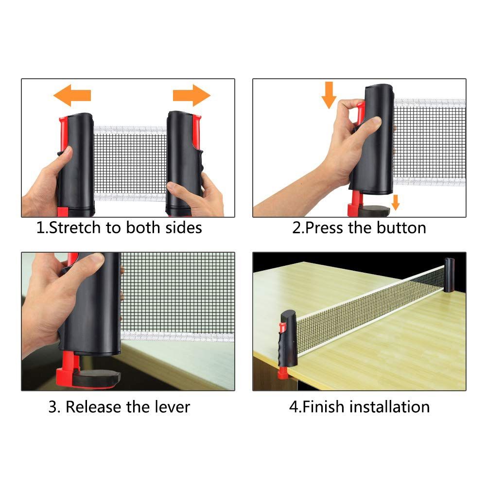 Retractable Net Ping Pong Net  - Table Tennis Dimension 评论和价格